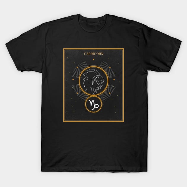 Capricorn | Astrology Zodiac Sign Design T-Shirt by The Witch's Life